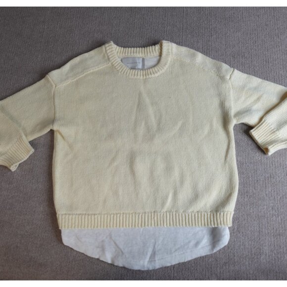 henri bendel Sweaters - Brochu Walker Womens Sweater Small Beige White Cotton Cashmere Corbin